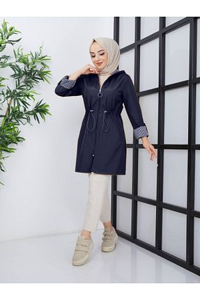 ترنچکت حجاب سرمه ای زنانه پلی استر RACE FASHİON - کد 851663958