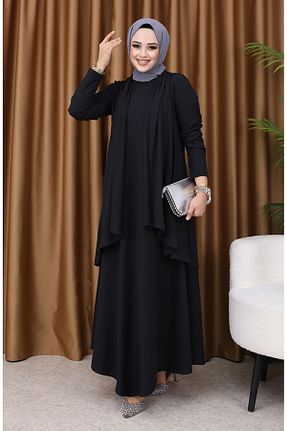 ست بالاتنه و پائین تنه حجاب مشکی زنانه Relaxed sefamerve - کد 890444965