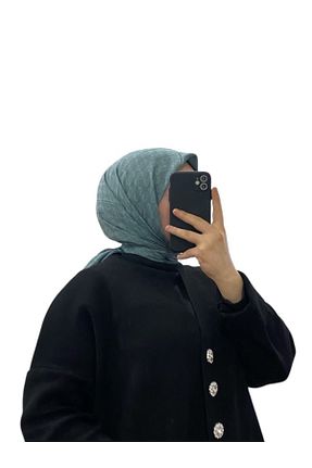 روسری زرد کرپ ساتن ابریشم Aker - کد 889640666