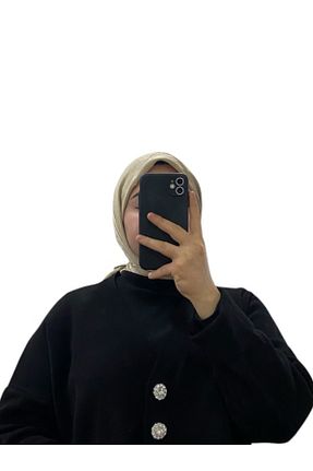 روسری نباتی کرپ ساتن ابریشم Aker - کد 889640598