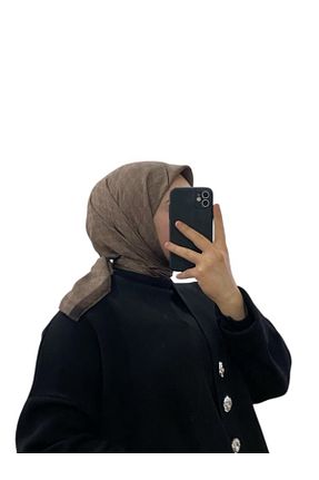 روسری صورتی کرپ ساتن ابریشم Aker - کد 889640570