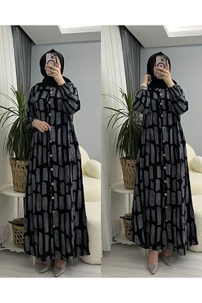 لباس حجاب طوسی زنانه رگولار Blackmods - کد 889656050