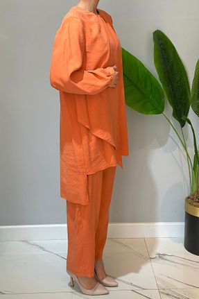 ست بالاتنه و پائین تنه حجاب نارنجی زنانه رگولار Nuss - کد 889681797