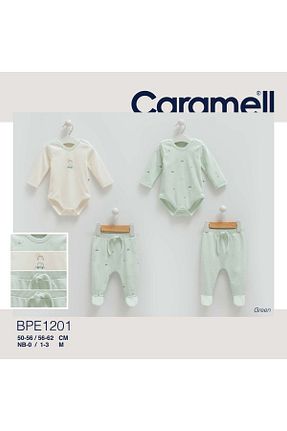 ست نوزادی سبز بچه گانه پنبه ای Caramell - کد 889683609