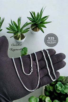 گردنبند نقره طوسی مردانه 925 عیار CAN SİLVER - کد 889688666