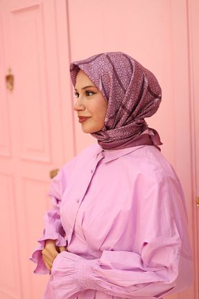 روسری صورتی پلی استر Silk Home - کد 889703290