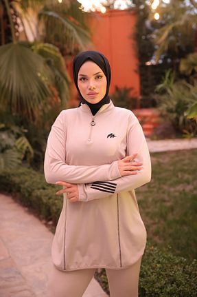 ست گرمکن حجاب بژ زنانه رگولار Ryzi Moda - کد 890474642