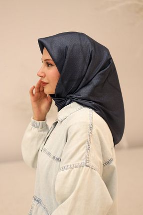 روسری سرمه ای پلی استر Silk Home - کد 889705557