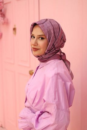 روسری صورتی پلی استر Silk Home - کد 889703290