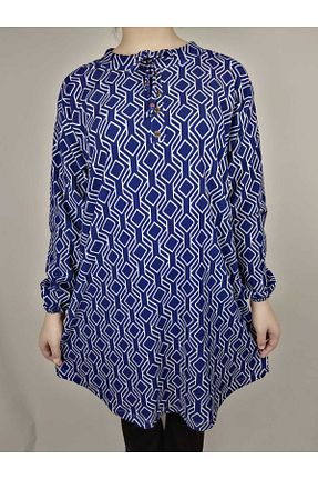 تونیک سرمه ای زنانه پنبه پلی استر YAŞAR TRİKO - کد 889714996