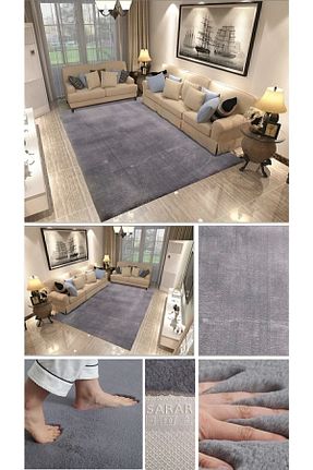 فرش طوسی زیره ضد لغزش Sarar - کد 80310349