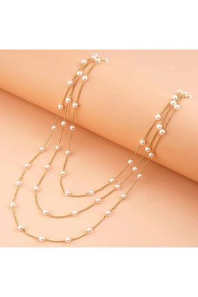 گردنبند جواهر طلائی زنانه مروارید MODAMAYS - کد 890481397