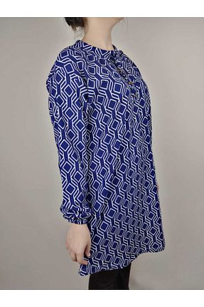 تونیک سرمه ای زنانه پنبه پلی استر YAŞAR TRİKO - کد 889714996