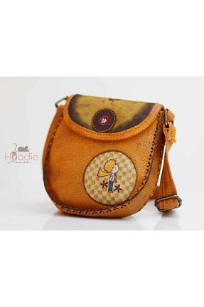 کیف دوشی زرد زنانه چرم مصنوعی HOODİEMOUSE - کد 649011100