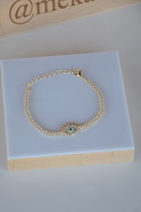 دستبند جواهر طلائی زنانه زیرکن Mek Accessories - کد 890490944