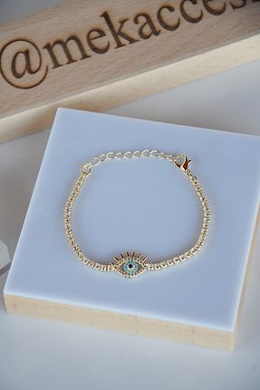 دستبند جواهر طلائی زنانه زیرکن Mek Accessories - کد 890490944