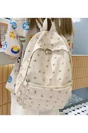 کیف مدرسه بژ زنانه پارچه ای seyuse - کد 889734714
