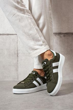 کفش اسنیکر خاکی مردانه بند دار L.A Polo - کد 846215687