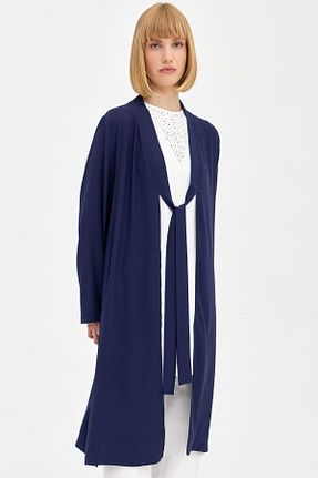 ست بالاتنه و پائین تنه حجاب سرمه ای زنانه رگولار Nihan - کد 889778027
