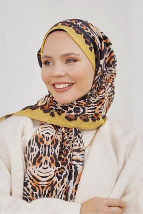شال زرد زنانه پنبه پلی استر Loryan - کد 889804827