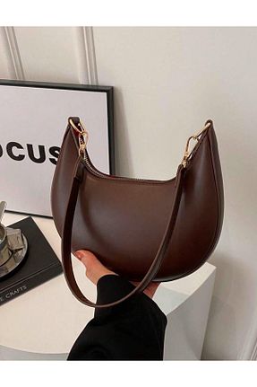 کیف دوشی قهوه ای زنانه چرم مصنوعی ESTUTE - کد 889821447