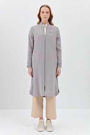 ترنچکت حجاب طوسی زنانه بدون آستر Nihan - کد 813963057