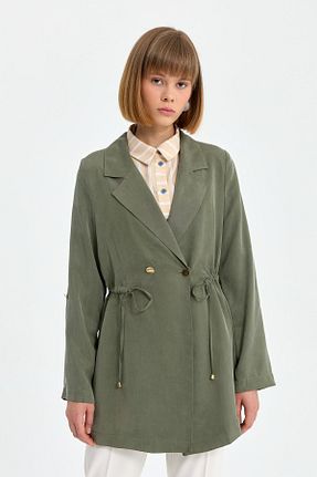کت حجاب خاکی زنانه رگولار Nihan - کد 851763241
