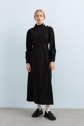 لباس حجاب مشکی زنانه رگولار Nihan - کد 858256346