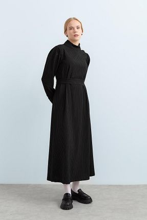 لباس حجاب مشکی زنانه رگولار Nihan - کد 858256346