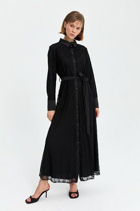 لباس حجاب مشکی زنانه رگولار Nihan - کد 851798437