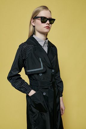 ترنچکت حجاب مشکی زنانه بدون آستر Nihan - کد 823111654