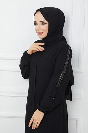 کلاه و ابایا مشکی زنانه پنبه ای Efelif - کد 878844927