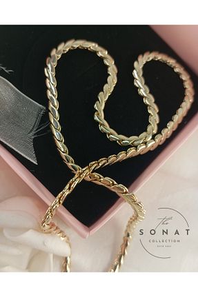 گردنبند استیل ( فولاد ) طلائی زنانه استیل (فولاد) Sonat Collection - کد 864365801