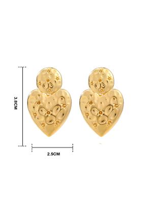 گوشواره جواهر طلائی روکش نقره Glaren - کد 647513416