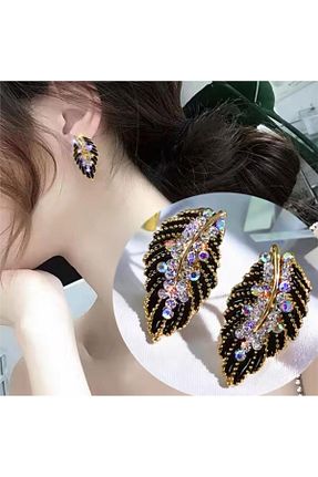 گوشواره جواهر مشکی زیرکن Pelin Aksesuar - کد 889935556