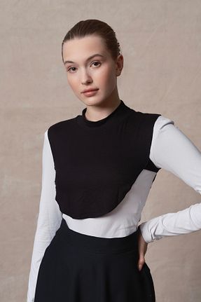 گردنی مشکی زنانه پنبه ای Qef - کد 889937183