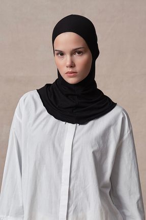 کلاه شنای حجاب مشکی زنانه Qef - کد 889932647