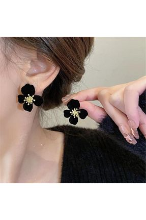 گوشواره جواهر مشکی Pelin Aksesuar - کد 889935202