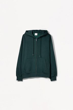 سوئیشرت سبز مردانه ساده Bershka - کد 889940926