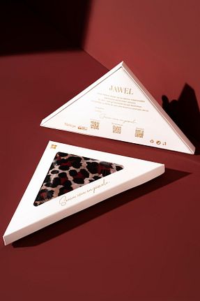 روسری زرشکی پلی استر JAWEL - کد 889953706