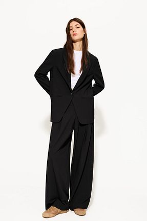 شلوار مشکی زنانه پلی استر Bershka - کد 889976675