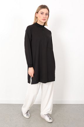 تونیک مشکی زنانه بافتنی Linvey - کد 889974976