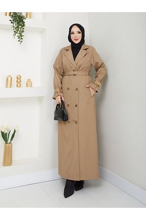 ترنچکت حجاب قهوه ای زنانه پلی استر RACE FASHİON - کد 889976281