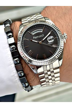 ساعت مچی طوسی مردانه 41-45 میلی متر Ferrucci - کد 889991254