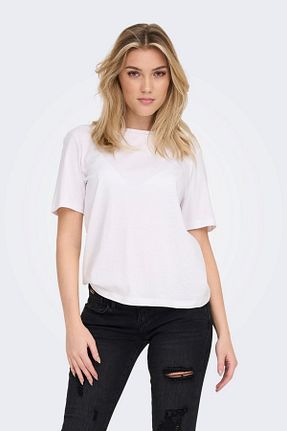 تیشرت سفید زنانه اورسایز ONLY - کد 656253416