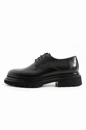 کفش کلاسیک مشکی مردانه چرم خالص Güvener - کد 889997015