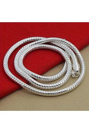 گردنبند نقره طوسی زنانه 925 عیار sancak doğaltaş - کد 890037343