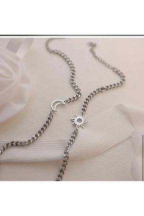 دستبند استیل (فولاد) طوسی زنانه استیل (فولاد) Lala - کد 890038904