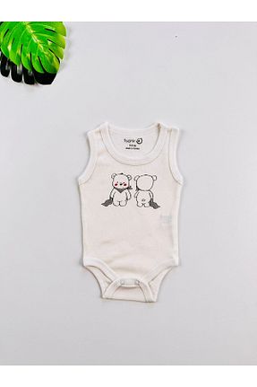 بادی و سرهمی نوزادی سفید بچه گانه پنبه ای EFU BABY - کد 890060512