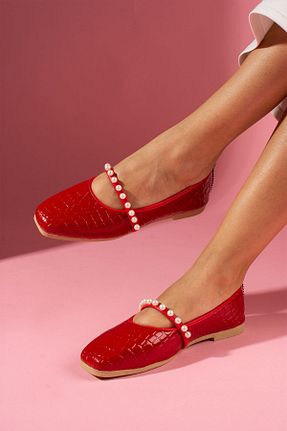 بابت قرمز زنانه چرم لاکی FUGA MODA - کد 890091917